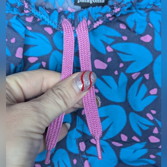 Patagonia Barely Baggies Blue Pink Floral Athletic Women's Shorts Small Outdoor - Picture 4 of 12